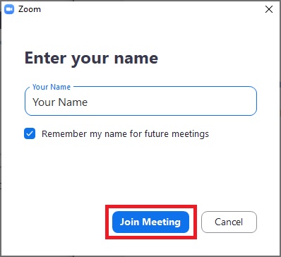 join zoom test meeting