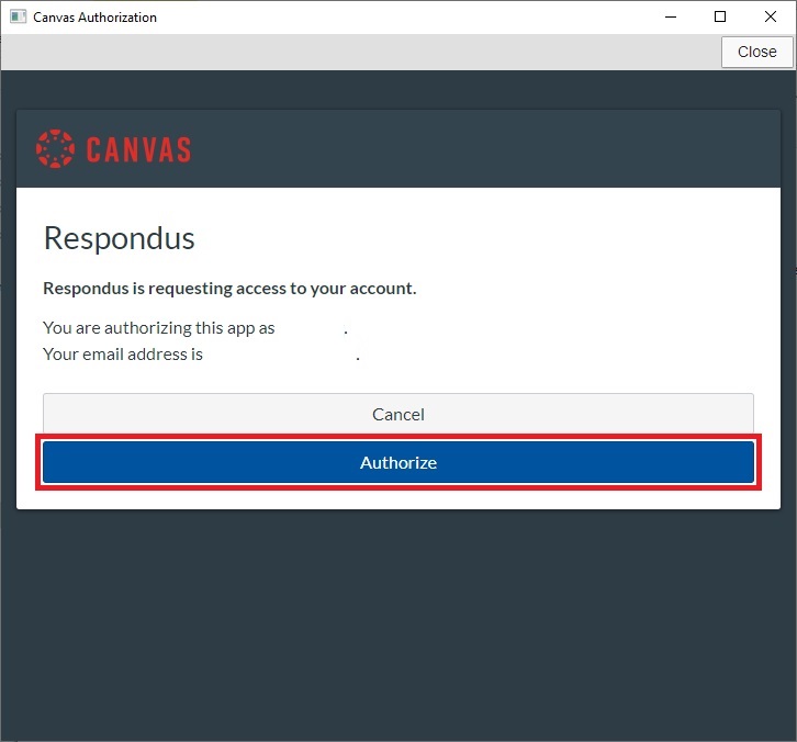 Respondus 4.0 - Authorize Screen Capture